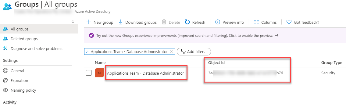 Azure SQL Set Azure AD ADmin