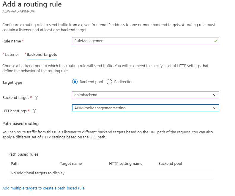 add http routing rule